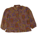 Sommermann Chemisier à manches 3/4 pour femme EU 40 Marron moyen Paisley