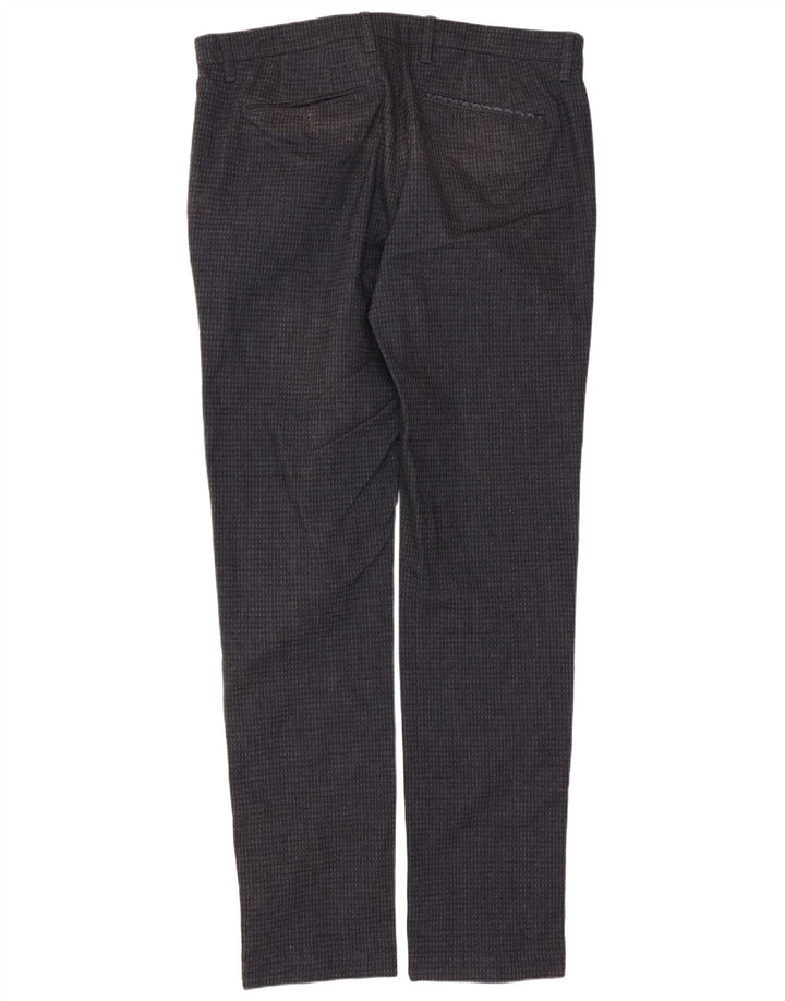 TED BAKER Pantalon de Costume Slim Homme W36 L33 Bleu Marine Coton Géométrique