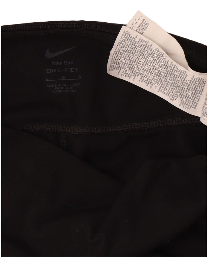 Legging Nike Dri Fit pour femme UK 16 Large Noir Polyester