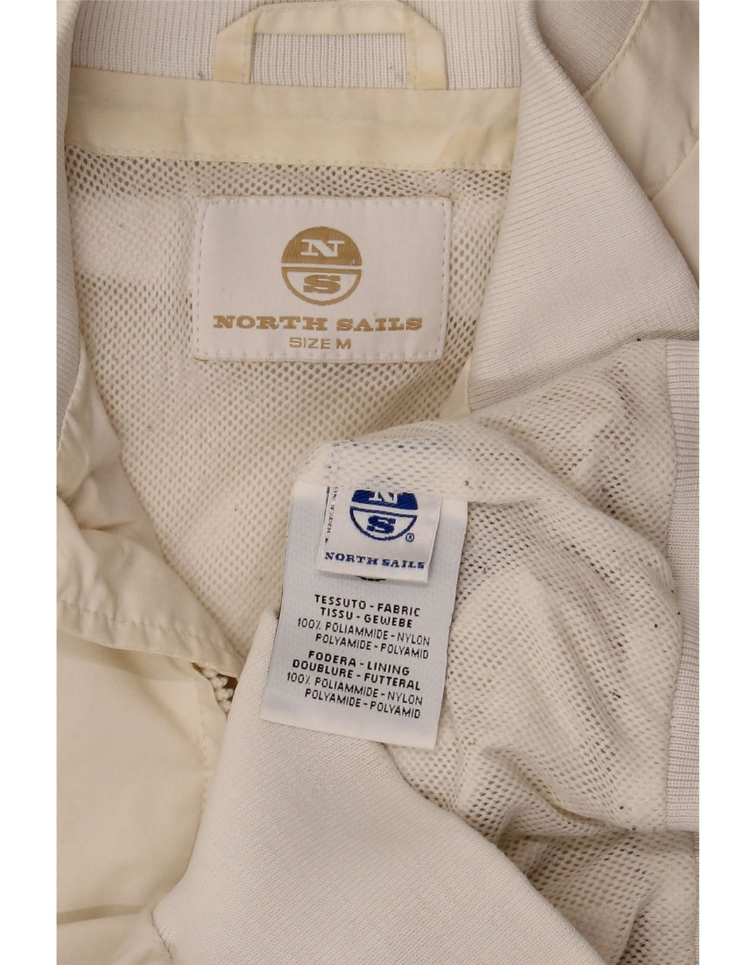 North Sails Veste Bomber Femme UK 14 Medium Off White Polyamide