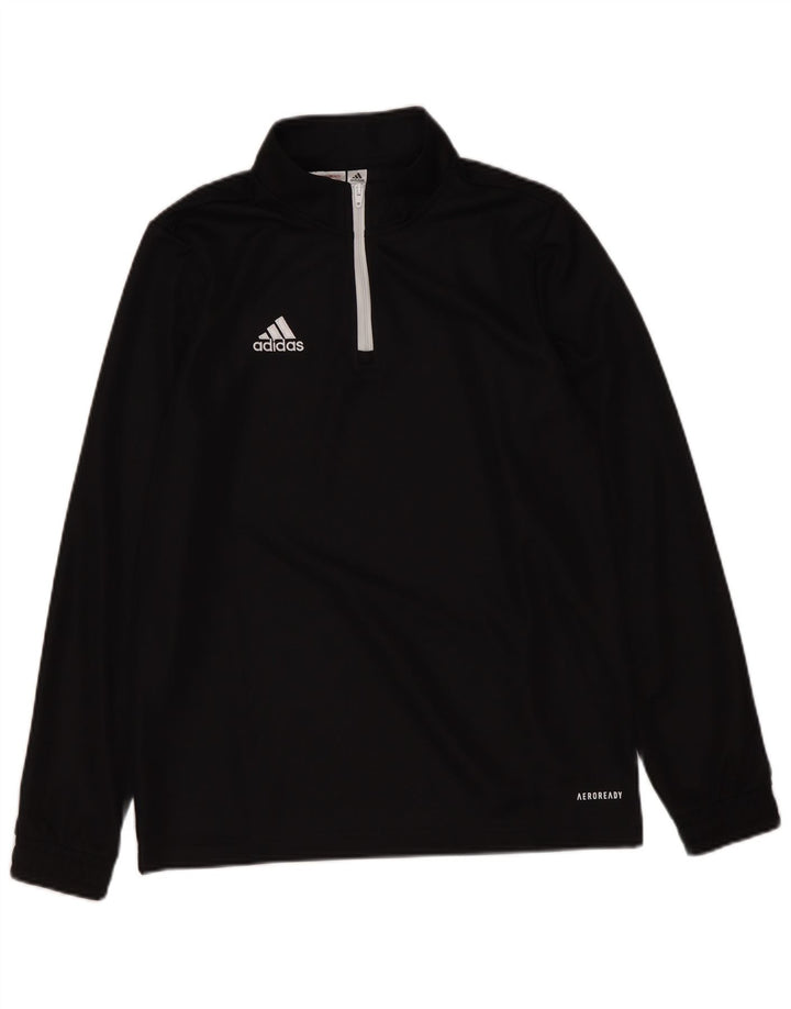 Adidas Garçons Aeroready Zip Neck Pull Survêtement Top 11-12 ans Noir