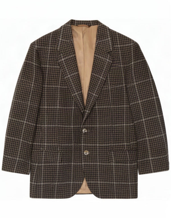 San Giorgio Veste blazer à 2 boutons pour homme UK 38 Marron moyen à carreaux