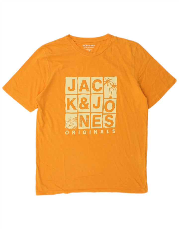 Jack & Jones T-Shirt Graphique Homme Orange Moyen Coton