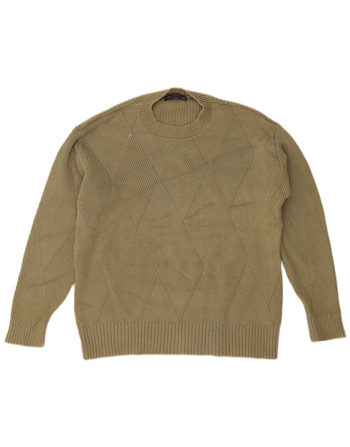 Marks & Spencer Pull à col rond pour femme UK 14 Kaki moyen