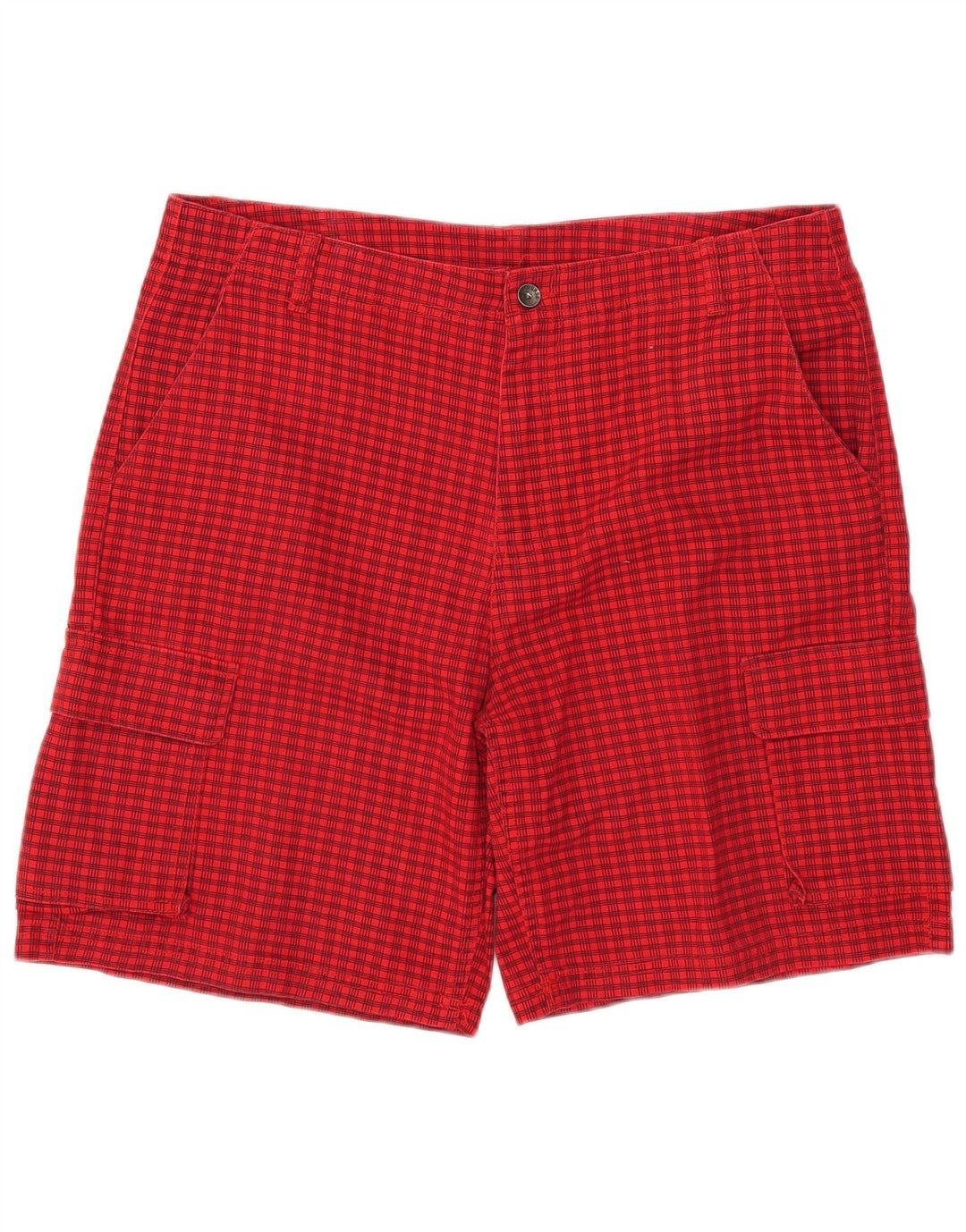 Converse Short Cargo Homme W38 XL Rouge à Carreaux Polyester