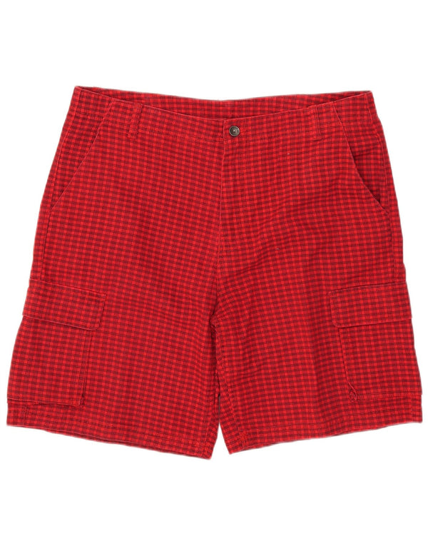Converse Short Cargo Homme W38 XL Rouge à Carreaux Polyester
