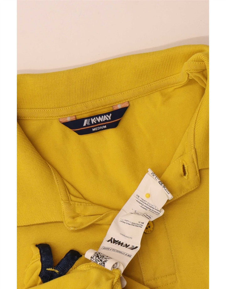 K-Way Polo Homme Coton Rayé Jaune Moyen