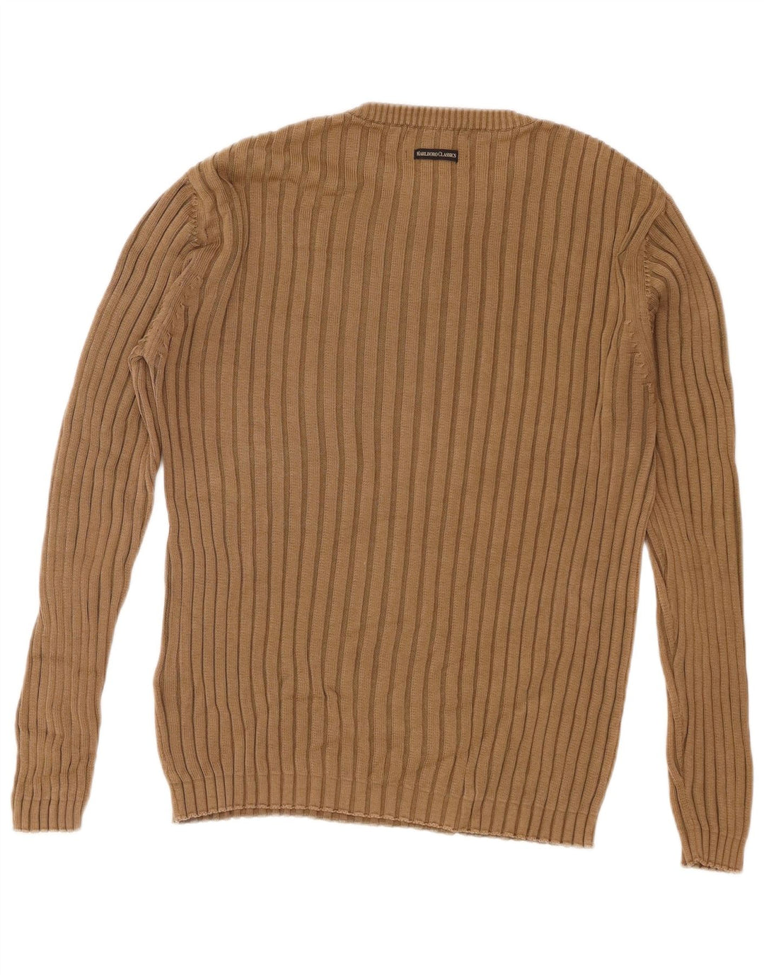 Marlboro Classics Pull à col rond pour homme en coton marron moyen