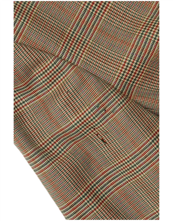 Burberrys Veste blazer à 2 boutons pour femme UK 14 Grande laine pied-de-poule verte