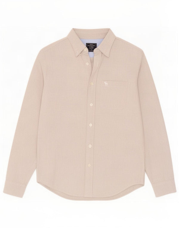 Abercrombie & Fitch Chemise Homme Coton Gris Moyen