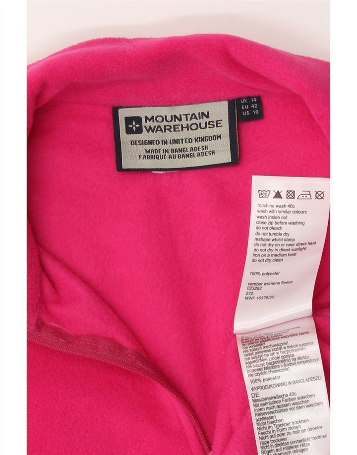 Mountain Warehouse Pull polaire à col zippé pour femme UK 14 Large Rose Polyester