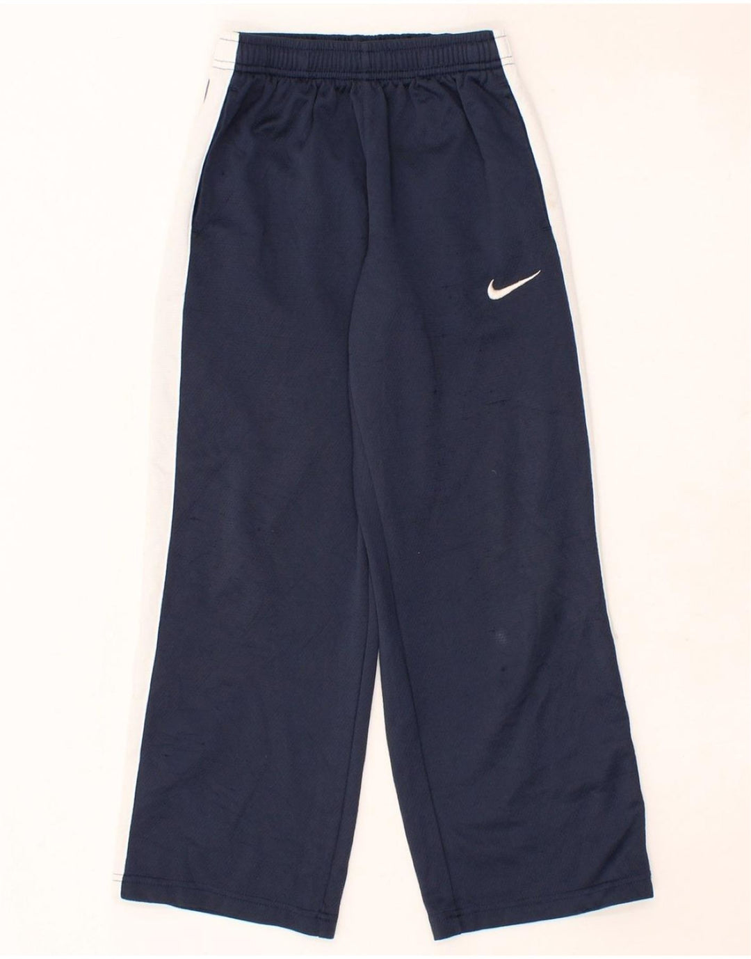 NIKE Boys Tracksuit Trousers 10-11 Years Medium Navy Blue Colourblock Vintage Nike and Second-Hand Nike from Messina Hembry 