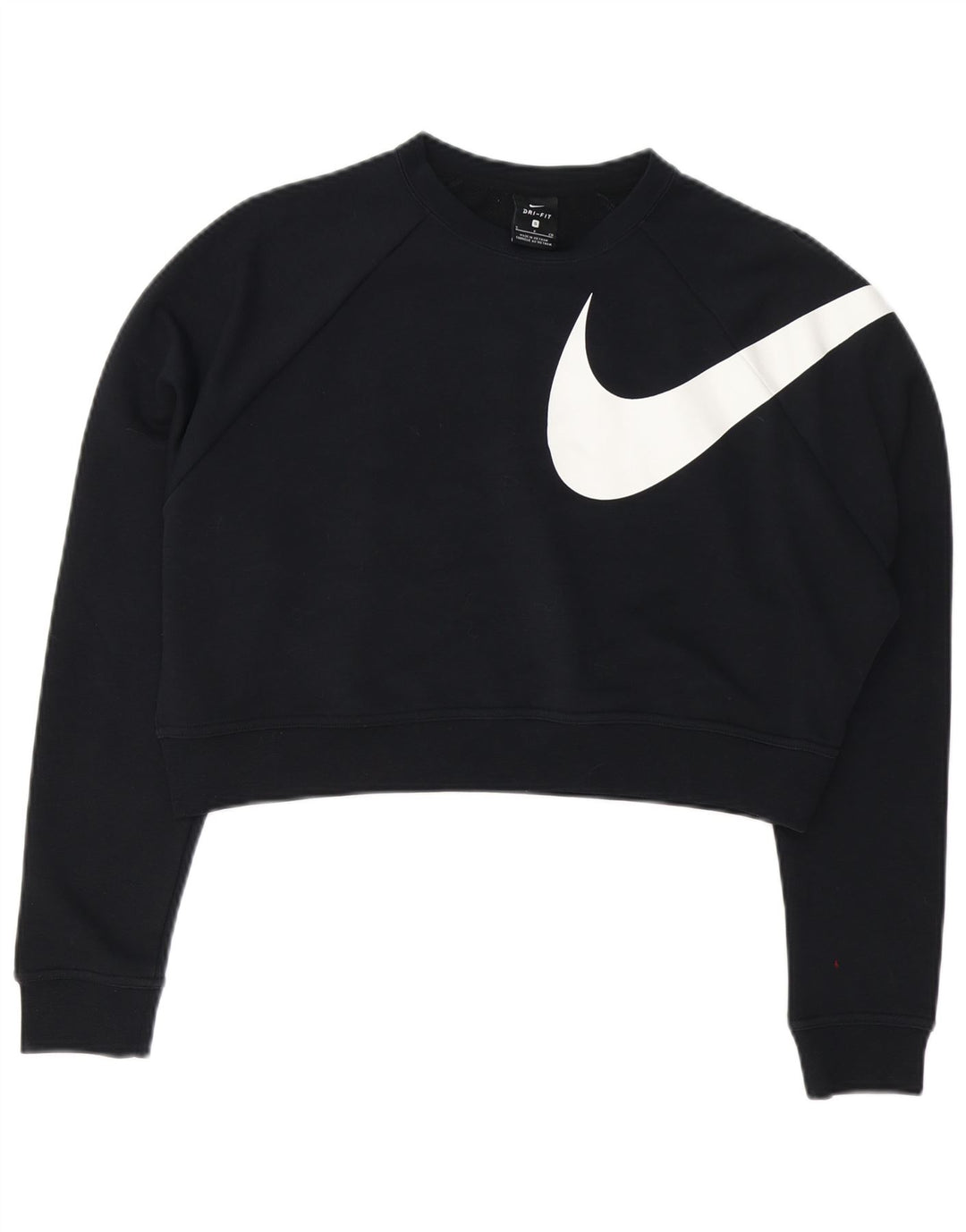 NIKE Sweat-shirt court surdimensionné pour femme UK 10 Petit Noir