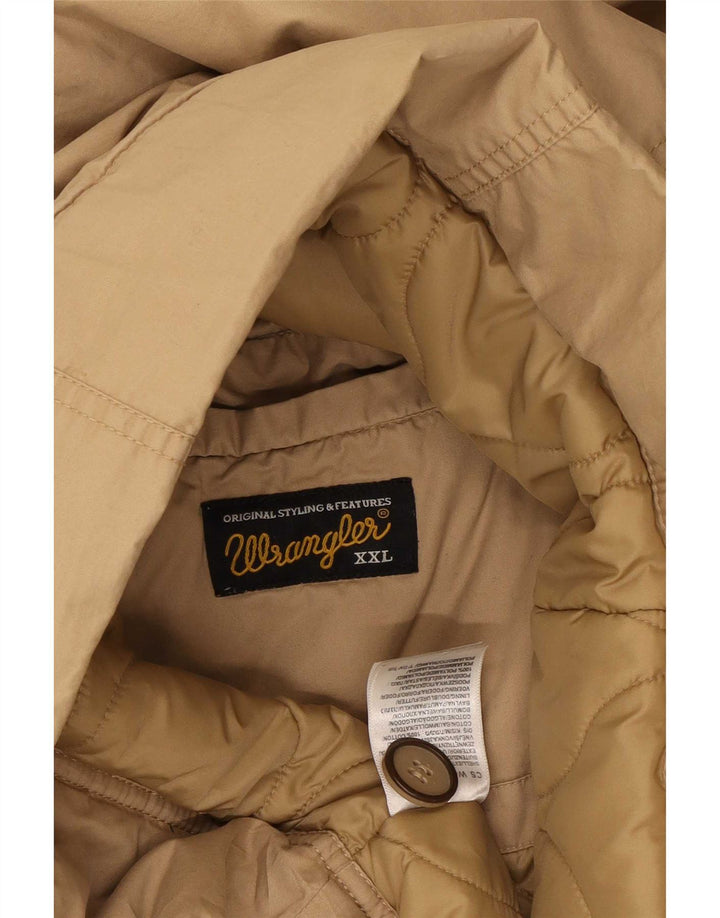 Wrangler Parka à capuche pour homme UK 44 2XL Beige Polyamide