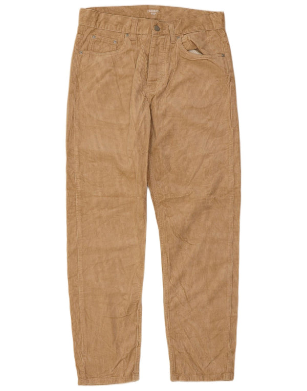 CARHARTT Pantalon Homme Wip Slim Velours Côtelé W30 L29 Coton Beige