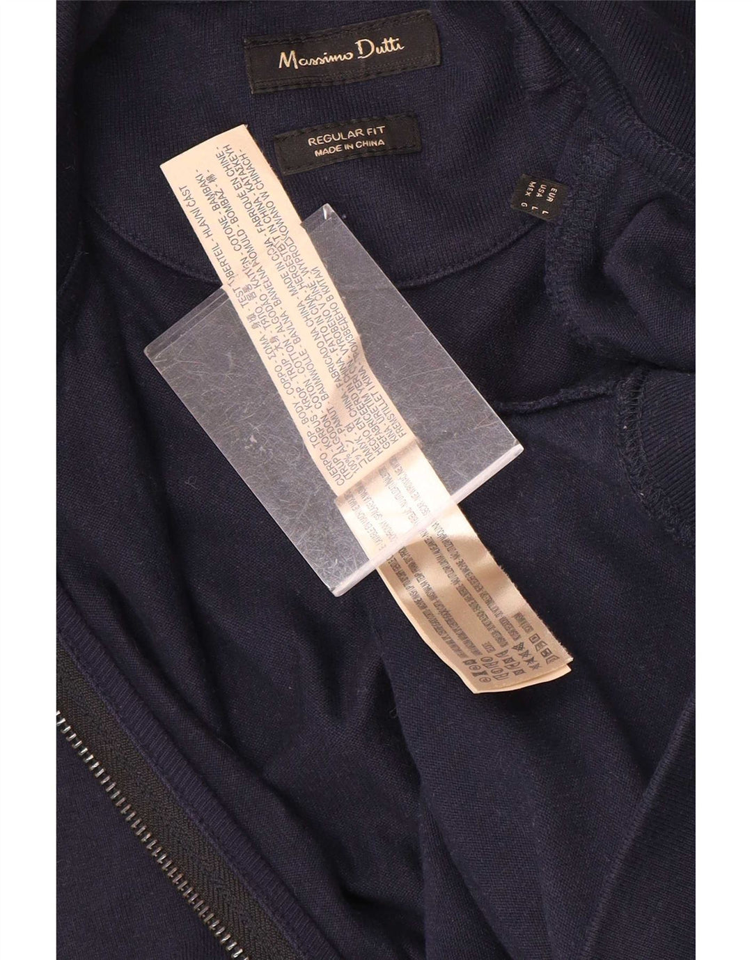 Massimo Dutti Veste de survêtement coupe régulière pour homme en coton bleu marine Taille L