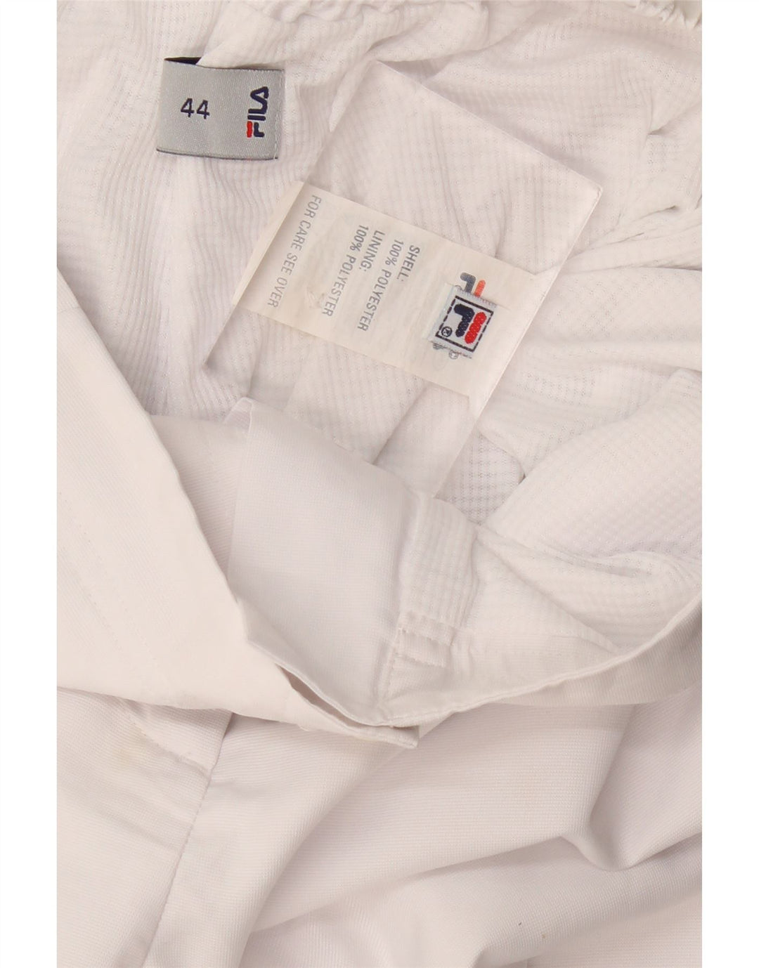 FILA Pantalon Chino Droit Femme IT 44 Moyen W30 L31 Blanc Polyester