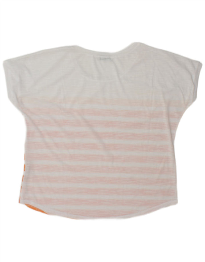 Guess T-Shirt Femme UK 14 Medium Blanc Rayé