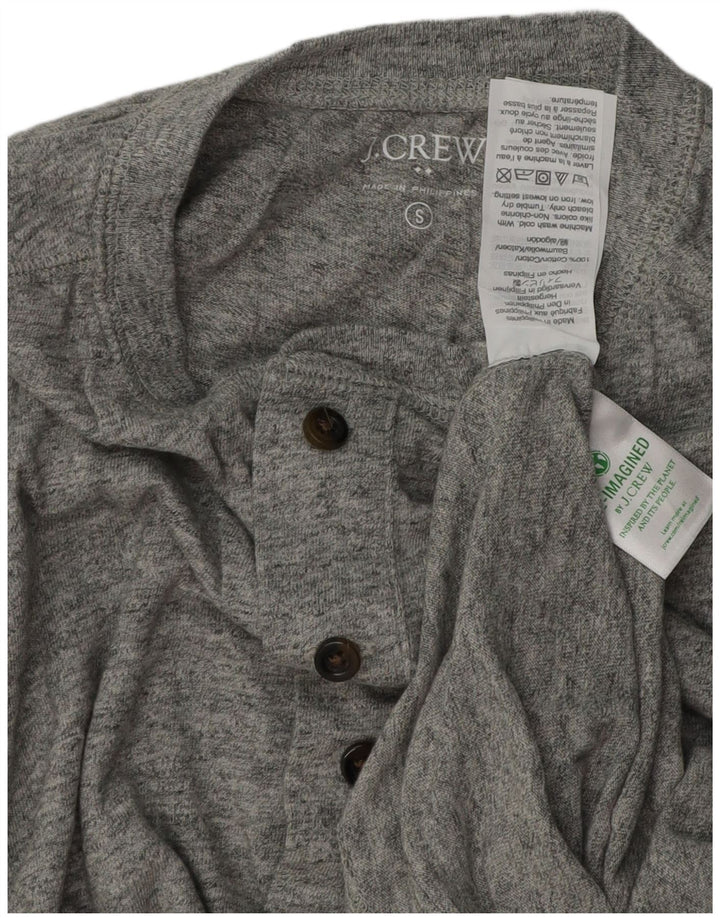 J. CREW Haut Homme Manches Longues Petit Coton Chiné Gris