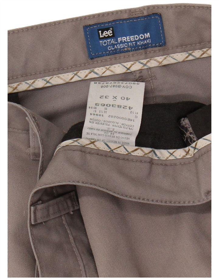 Lee Pantalon Chino Droit Coupe Classique Homme W40 L32 Gris Polyester