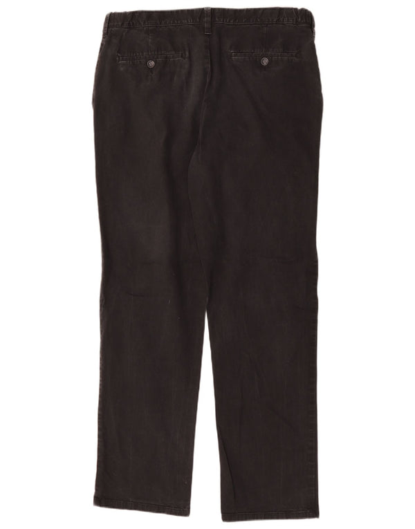 Marks & Spencer Pantalon chino coupe classique pour homme W36 L30 Noir Coton