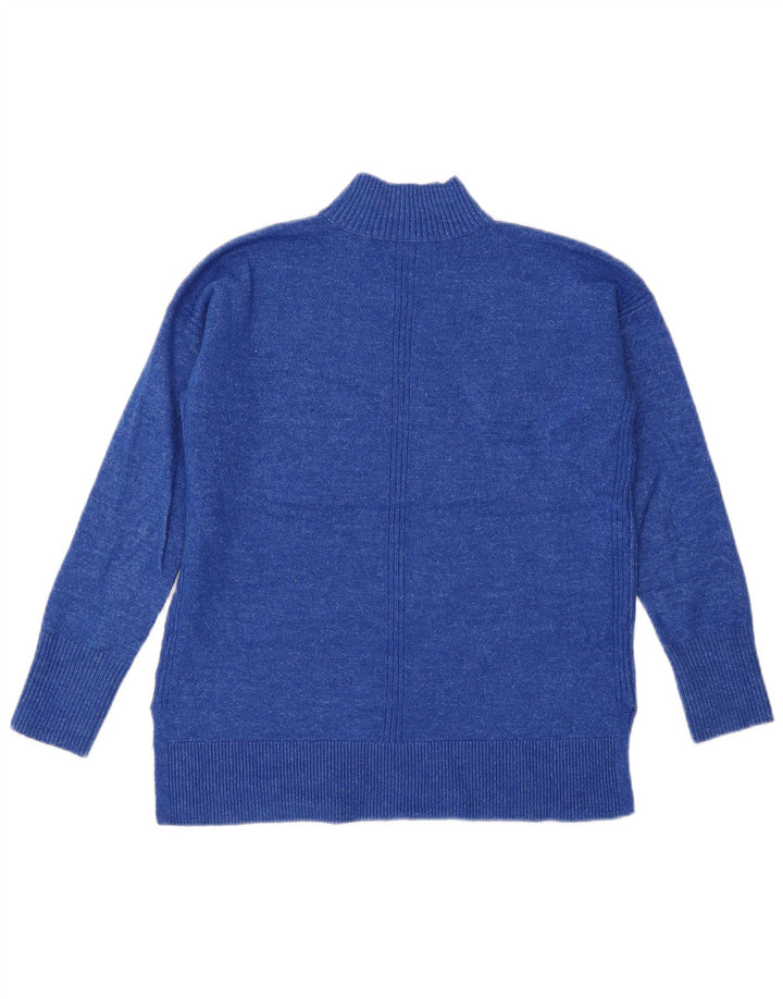 John Lewis Pull surdimensionné à col roulé pour femme UK 8 Petit Bleu
