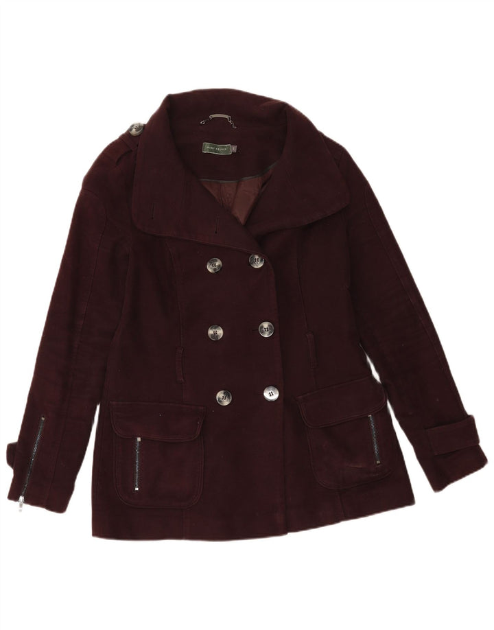 MINT VELVET Caban Femme UK 10 Petit Coton Marron