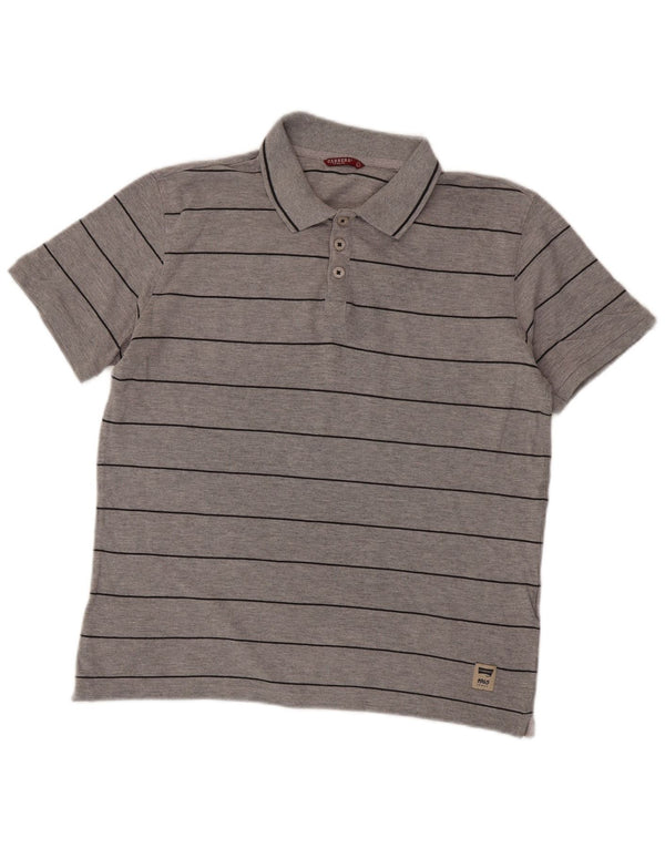 Polo Carrera Homme Large Gris Rayé