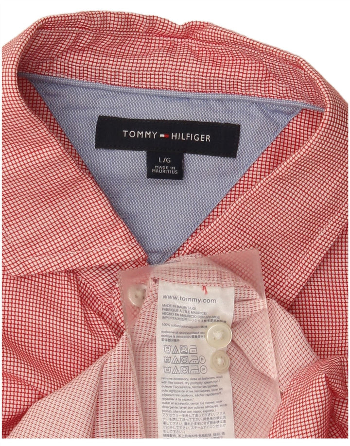 Tommy Hilfiger Chemise Mauritius Homme Grand Carreau Rouge Coton