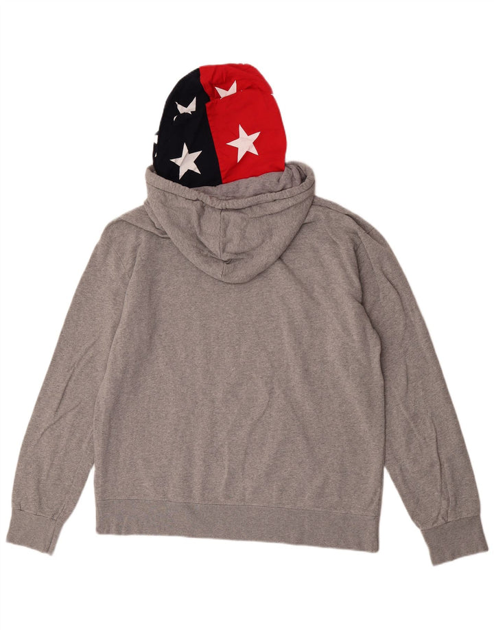 Converse Pull à capuche graphique pour homme en coton gris Taille L