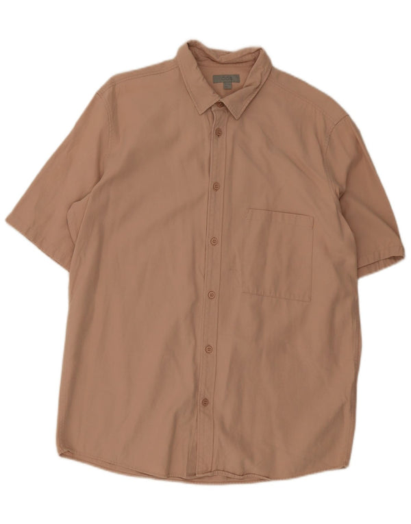 Cos Chemise à Manches Courtes Homme Lyocell Beige Moyen