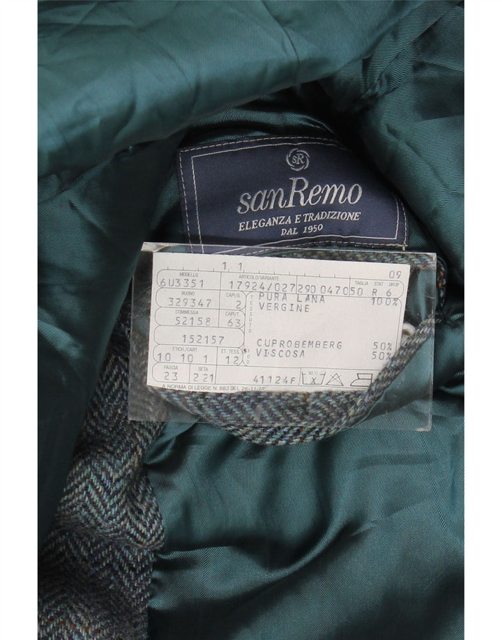 San Remo Veste Blazer 2 Boutons Homme IT 50 Grands Chevrons Bleus