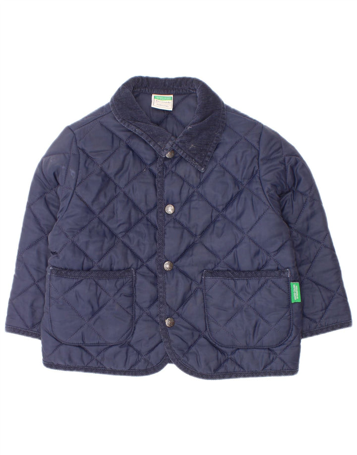 Benetton Veste matelassée garçon 5-6 ans bleu marine