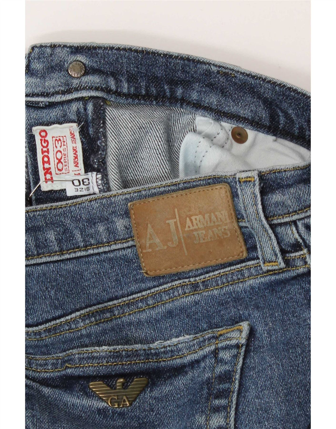 Armani Jeans Bootcut W30 L29 Bleu Coton Homme