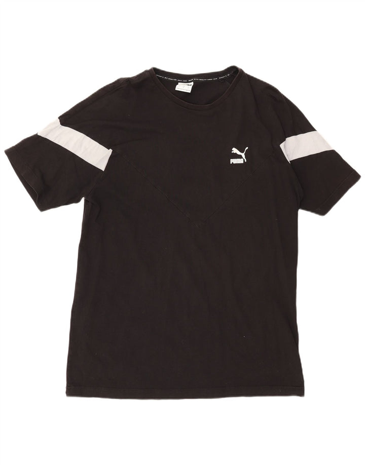 Puma T-Shirt Homme Haut Large Noir Colourblock Coton