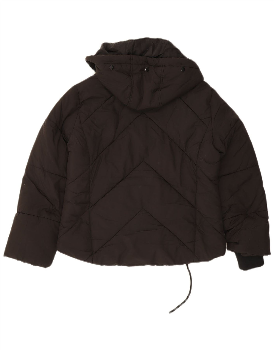 Topshop Femme Petite Veste matelassée surdimensionnée à capuche UK 8 Small Noir