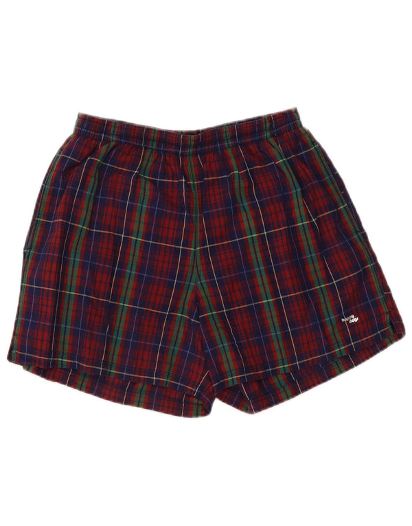 vintage Mens Sport Shorts Petit W28 L5 Multicolore Check