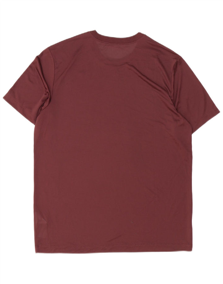 Nike Hommes Dri Fit T-Shirt Haut Large Bordeaux Polyester