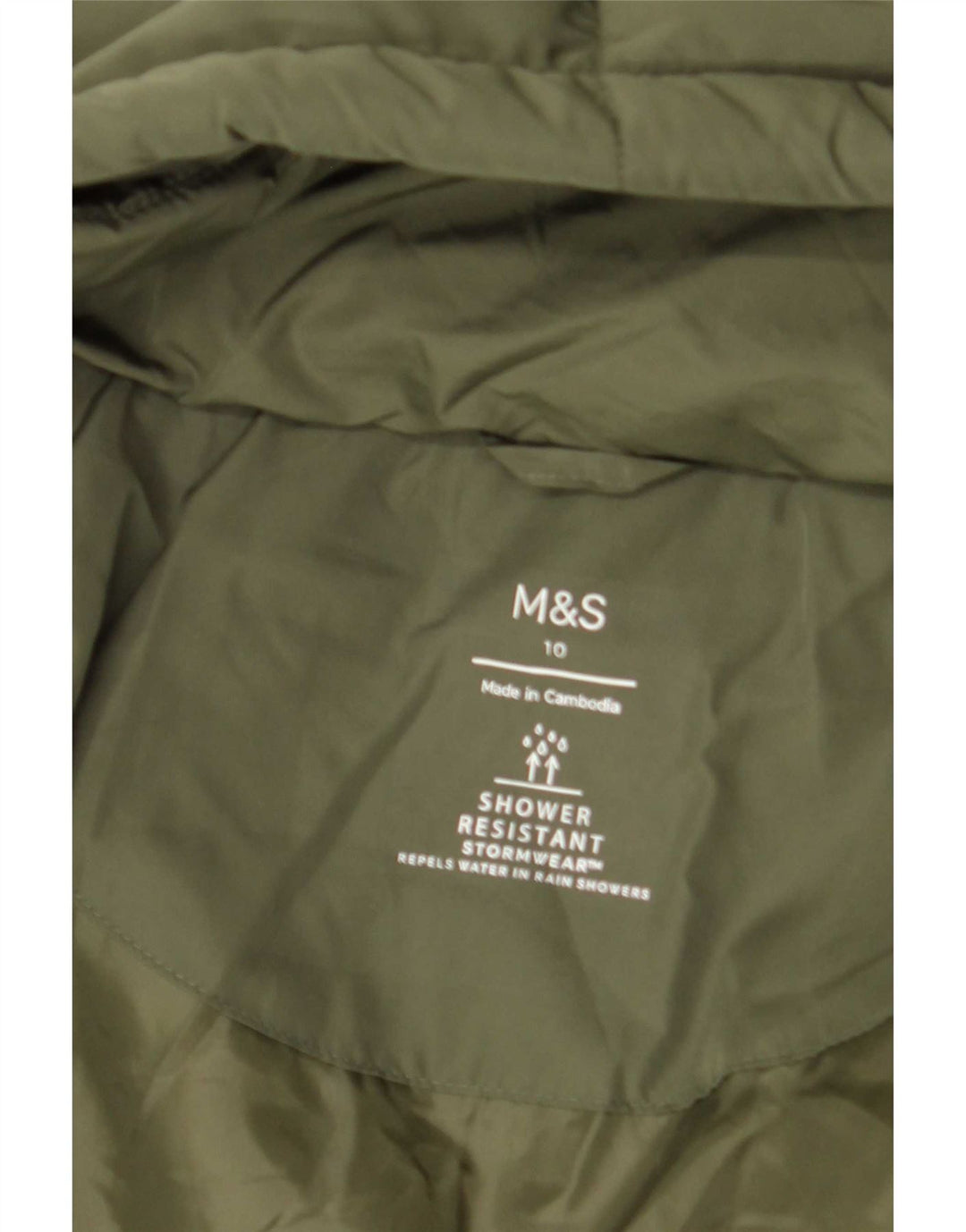 Marks & Spencer Veste matelassée surdimensionnée à capuche pour femme UK 10 Small Vert