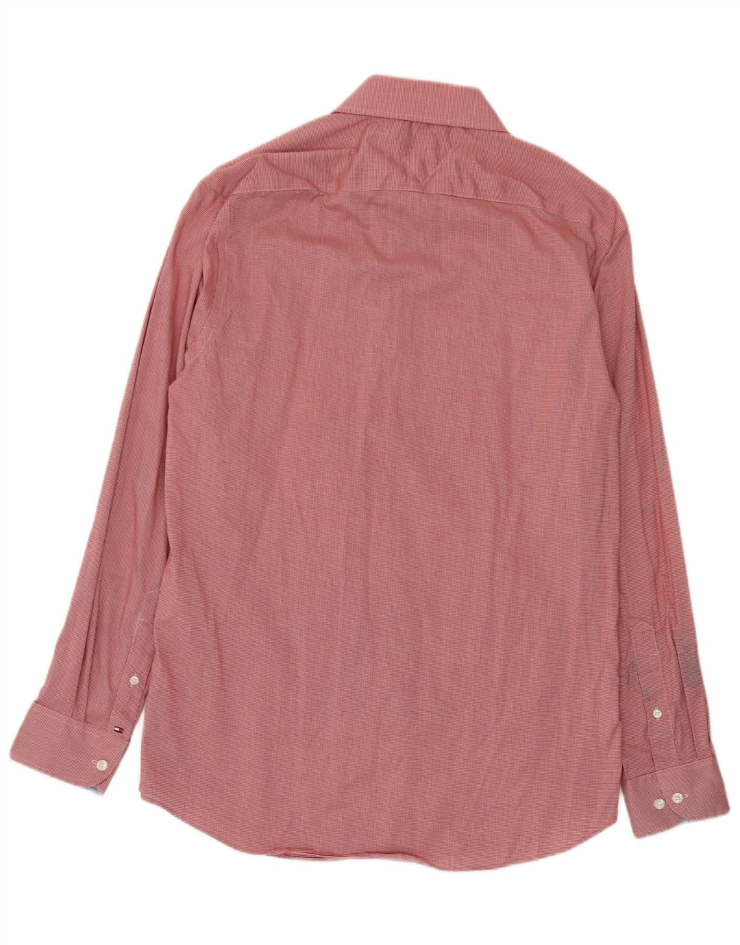 Tommy Hilfiger Chemise Flex Slim Fit pour homme Taille 16 Grand pied-de-poule rouge