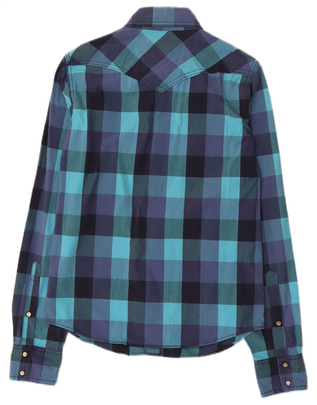 Hollister Chemise Western Homme Petit Bleu Vichy Coton