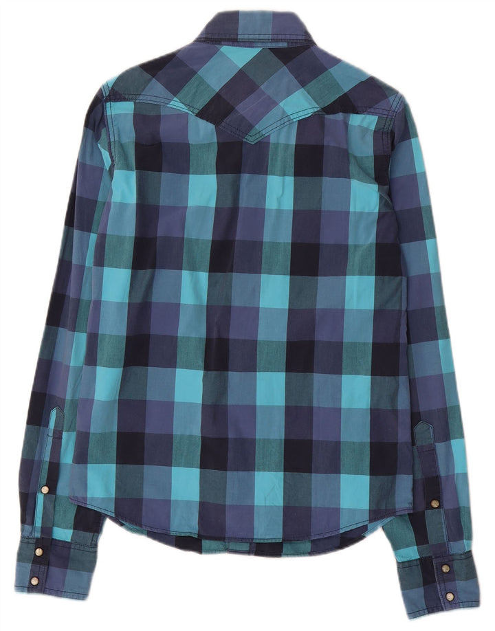 Hollister Chemise Western Homme Petit Bleu Vichy Coton