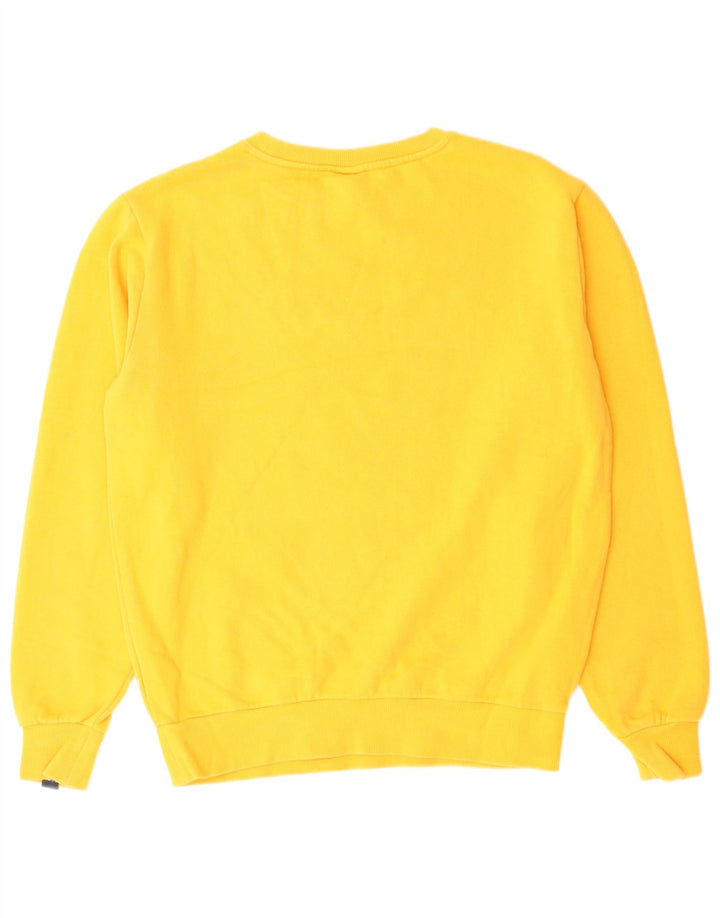 ELLESSE Pull-over surdimensionné graphique pour femme UK 12 Jaune moyen