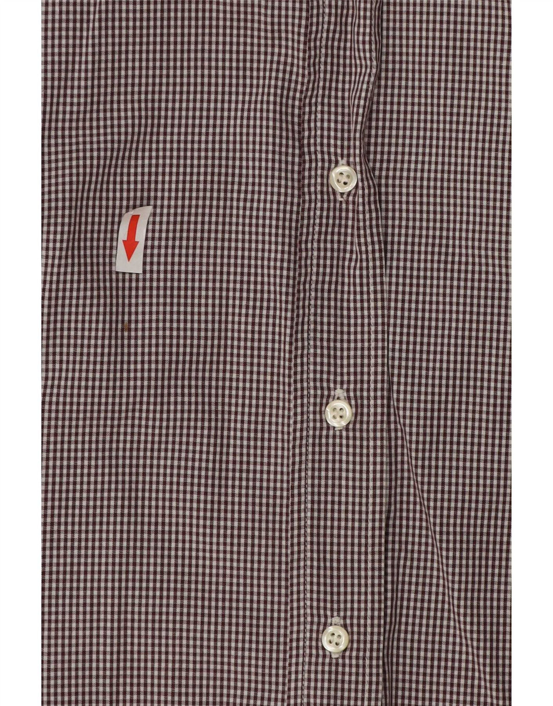 Benetton Chemise Femme UK 16 Grand Vichy Marron
