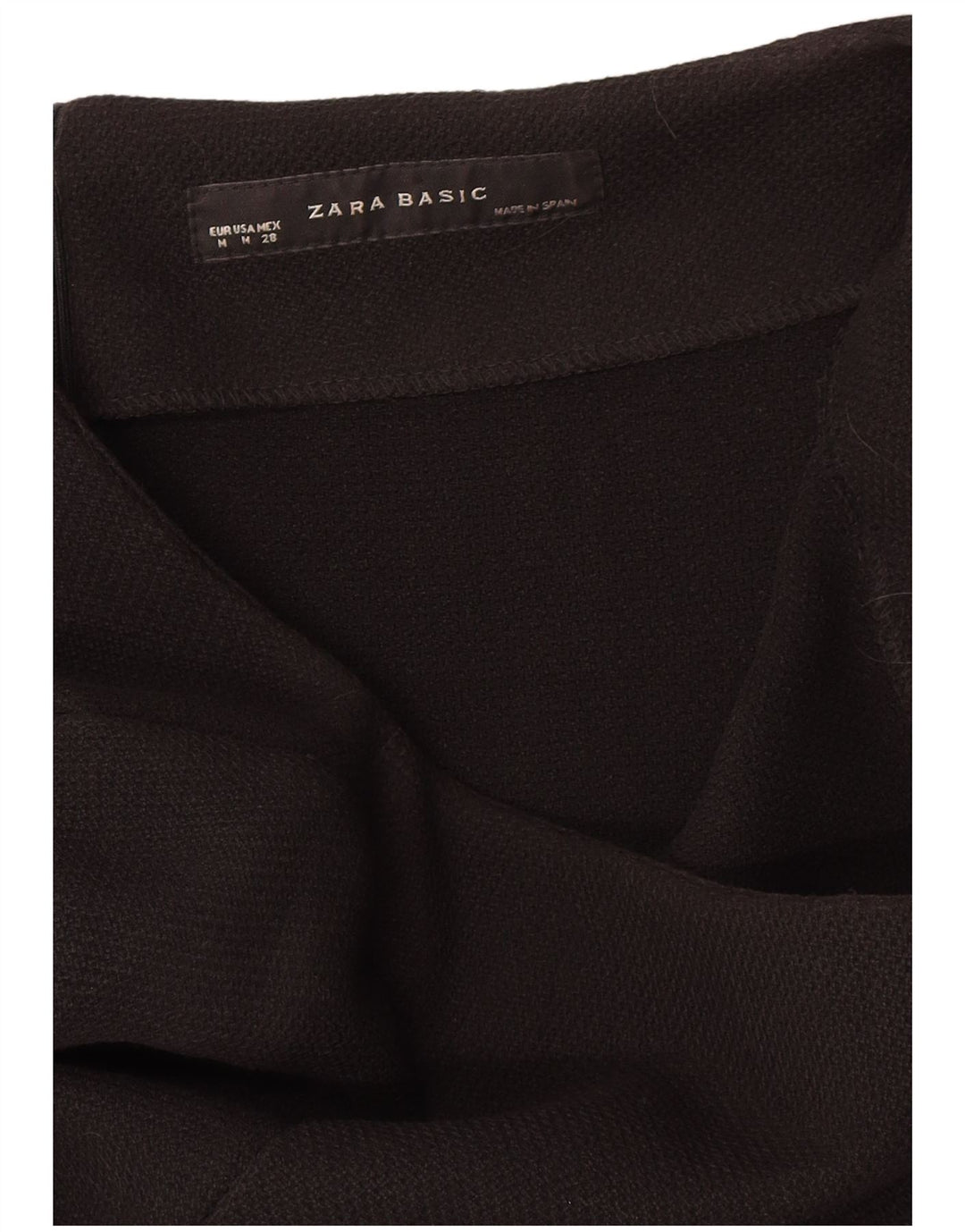 Zara Robe droite à manches 3/4 pour femme UK 12 Noir moyen