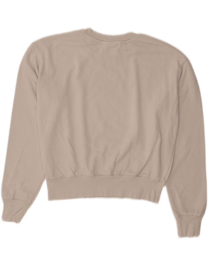 CHAMPION Sweat-shirt court graphique pour femme UK 14 Beige moyen