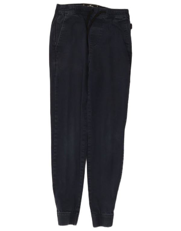 Hollister Pantalon Chino Joggers Femme XS W25 L27 Bleu Marine Coton