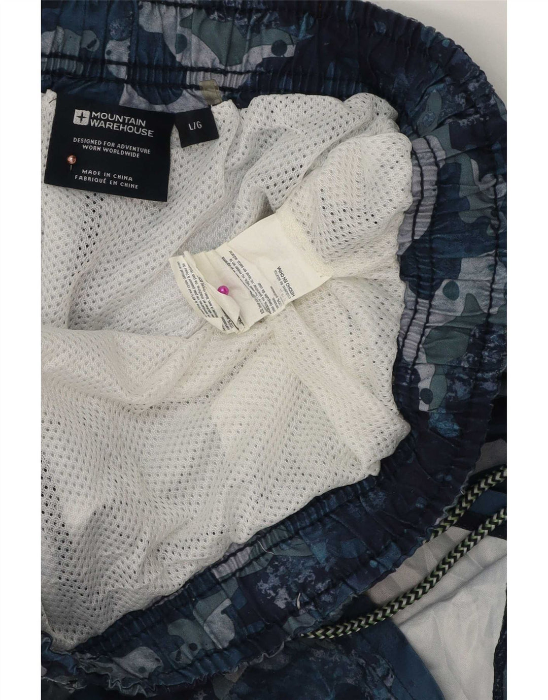 Mountain Warehouse Short de bain pour homme en polyester camouflage bleu Taille L