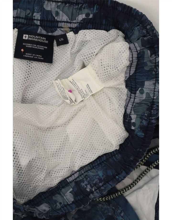Mountain Warehouse Short de bain pour homme en polyester camouflage bleu Taille L