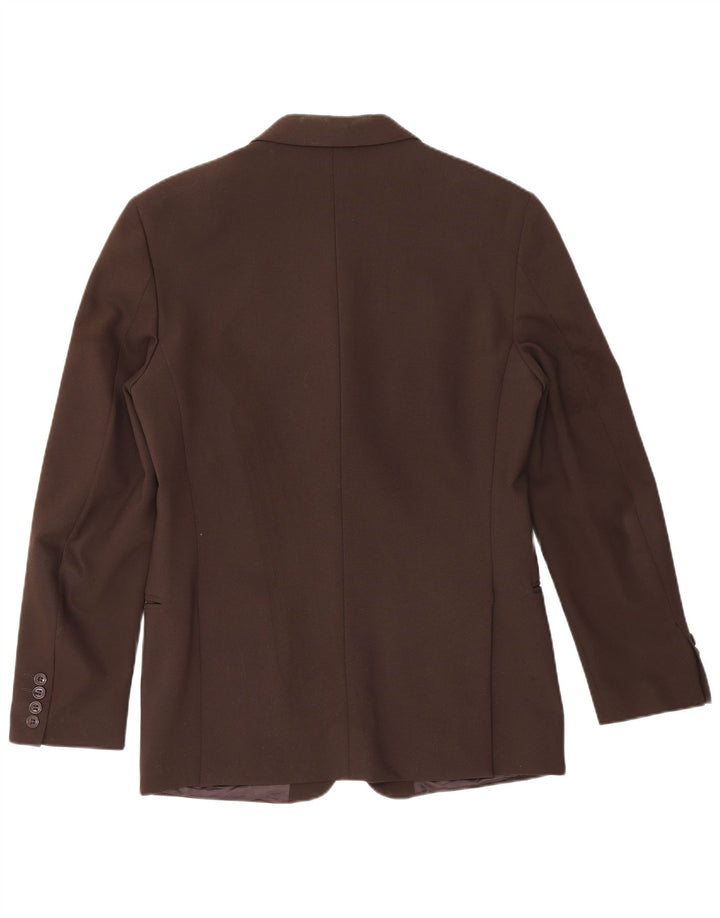 Sisley Veste Blazer 4 Boutons Homme IT 46 Petit Marron Polyester